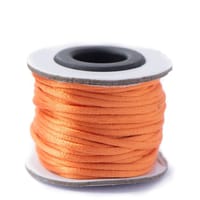 Orange - 2mm - Rattail Corde de Satin (10 m)