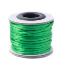Green - 2mm - Rattail Corde de Satin (10 m)