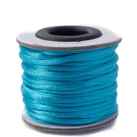 Turquoise - 2mm - Rattail Corde de Satin (10 m)