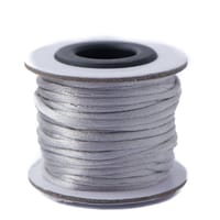 Silver - 2mm - Rattail Corde de Satin (10 m)