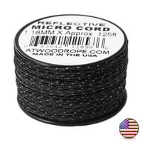 38 m Black Reflectable - Micro Paracord