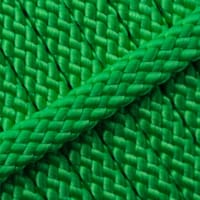 Métallique Vert Herbe PPM Corde - Ø 8mm. (plane/sans noyau)