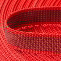 Sangle tissée PPM avec caoutchouc 'Rouge' 15 mm Sangle tissée PPM avec caoutchouc 'Rouge' 15 mm