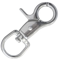 Nickel Plated 60 mm - Ø 16 mm Swivel eye Clip Carabiner (Light Version)