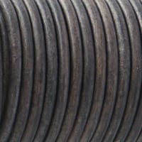 Grey 'NATURAL Dyed' - HQ Leather Cord 6 mm
