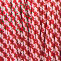 Imperial Red & White Spiral Paracord Type II