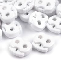Cord Lock White - 15 x 15 mm