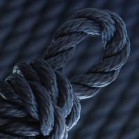Bleu Denim Cordage Torsadé - Ø 8 mm