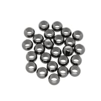 8 x 5,5mm - Set of 25 Brass Beads Round - Gun Metal