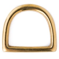 Solid Brass 40 x 6 mm D-ring
