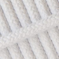 Braided Cotton Rope White - 6 mm
