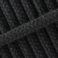 Braided Cotton Rope Black - 6 mm