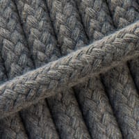 Braided Cotton Rope Grey - 8 mm