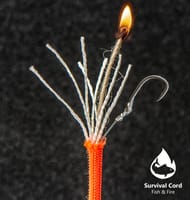 Neon Orange 'Fish & Fire' Paracorde 550 Type III