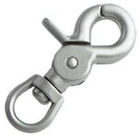 Swivel eye Clip Carabiner 'Pearl Nickel' 60 mm