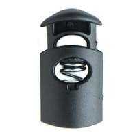 Cord Lock Oval 'Black' 27 x 14 mm