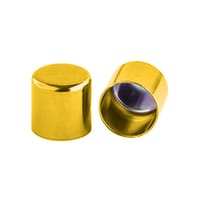 8 mm Jaune Métallique Embouts De Cordon