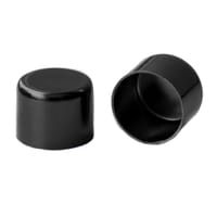 12 mm Black Metal Cord End cap
