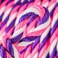 Acid Violet, Rose Néon & Blanc PPM Cordage Torsadé - Ø 12 mm