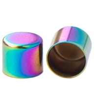 12 mm Neo-Chroom / JetFuel Métallique Embouts De Cordon