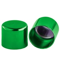 12 mm Green Metal Cord End caps