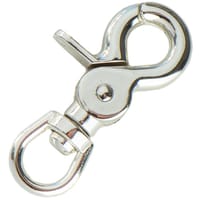 Clip Mousqueton Argent 60 mm