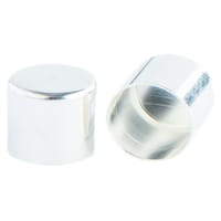 12 mm Silver Metal Cord End caps
