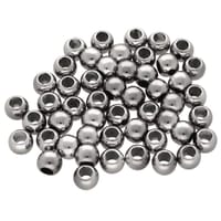 5 mm - Lot de 50 en Perle Plastique Rondes - Gun Metal