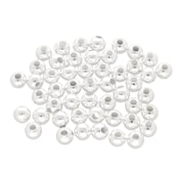 8mm - Set of 50 Iron Beads Round - Silver