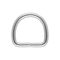 Nickelé 16 x 3 mm (H) Anneau en D
