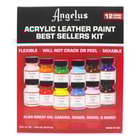 Meistverkauftes Kit - Angelus Lederfarbe Acryl - 12 x 29,5 ml (1 oz.)