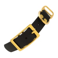 Noir & Messing - 25 mm adaptateur BioThane avec rivets Noir & Messing - 25 mm adaptateur BioThane avec rivets