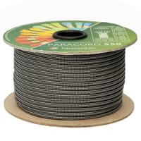 Noir & Silver Gris Stripes Paracord 550 Type III - 30 m Noir & Silver Gris Stripes Paracord 550 Type III - 30 m