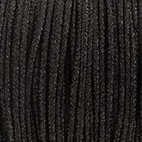 Noir Corde à Paillettes - 2 mm Creuse