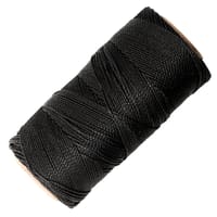 Black - 1.00 mm - Linhasita Waxed Polyester Cord (PE-4)