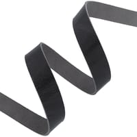 Black 40 mm  'Antique Glossy´ Pull-up leather strap - ca. 120 cm