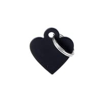 Médaille Cœur Personnalisée (Petite) - Noir Aluminium