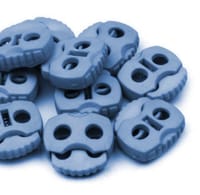 cord lock Azur Blue 20 x 20 mm