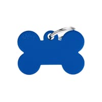 Médaille d'Os de Chien Personnalisée (Grande) - Bleu Aluminium Médaille d'Os de Chien Personnalisée (Grande) - Bleu Aluminium