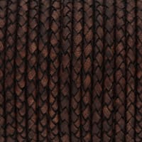 Dark Brown 3 mm Braided Leather Cord Dark Brown 3 mm Braided Leather Cord