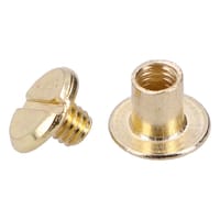 Chicago Screw Brass Plated 4 x 4 mm