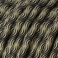 Silver & Black 10 mm Smooth Wave Cord
