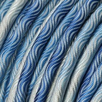 Silver, Blue & Light Blue 10 mm Smooth Wave Cord
