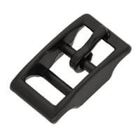 Black 10 x 5 mm Belt Buckle Double Barred