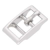 Nickel Plated 10 x 5 mm Belt Buckle Double Barred