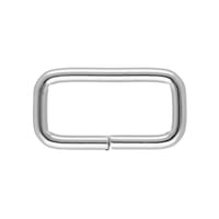 Bague carrée "Nickelé" 26 x 3 mm