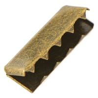 Metal Crimp End Webbing 25 mm - Laiton Antique