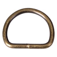 Antique Brass 30 x 4 mm D-ring