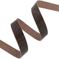 Dark Brown 25 mm 'Antique Glossy´ Pull-up Leather Strap - Ca. 120 cm