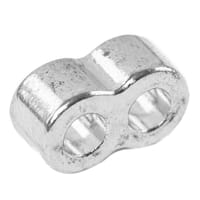 Double Ring Perle D'argent Ø 4.5 mm - 16 x 9 mm